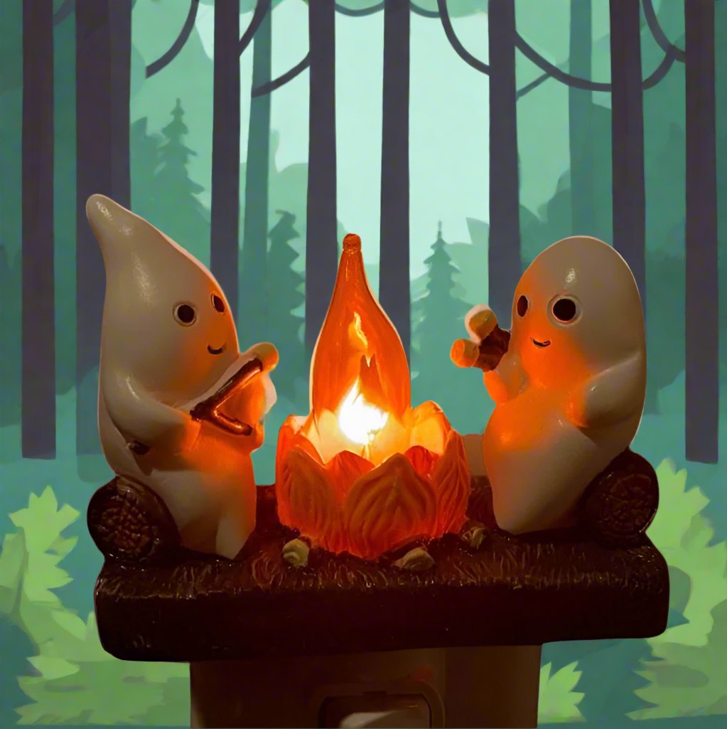 Night Light - Ghosts Roasting Marshmallows by Campfire